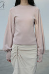 SWAYING/KNIT profile cuffed long-sleeved slim fit pullover SW24RE1T08 light pink PS11